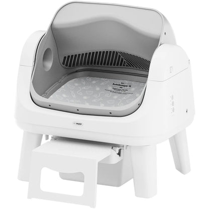 Petpivot Autoscooper 12 Lite Open-Top Automatic Self-Cleaning Cat Litter Box, Easy-Entry Front Step, Triple Safety Protection, No App Required