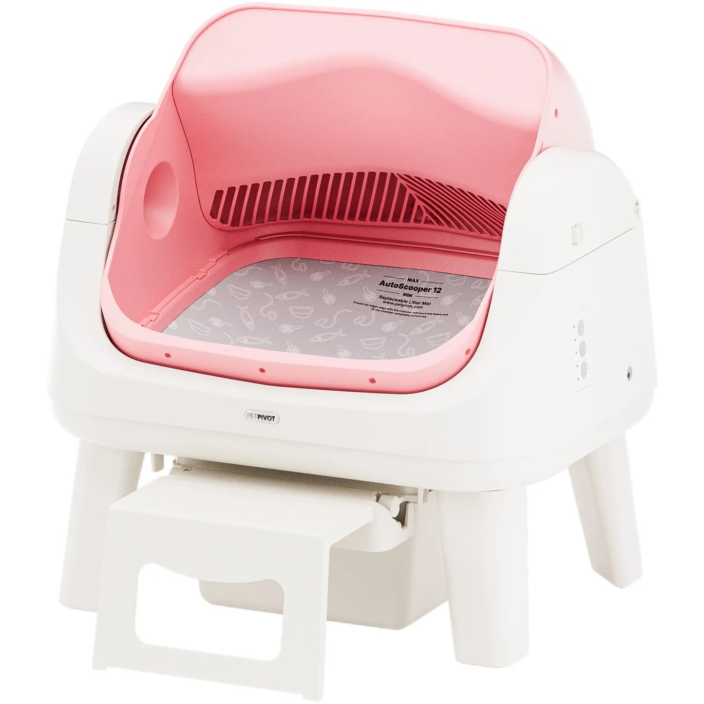 Petpivot Autoscooper 12 Lite Open-Top Automatic Self-Cleaning Cat Litter Box, Easy-Entry Front Step, Triple Safety Protection, No App Required