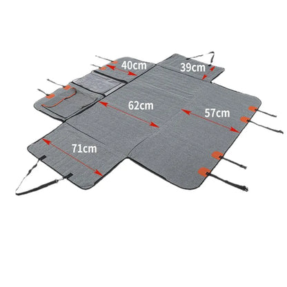 Car Back Seat Cover Large Dog Travel Protective Cover for Cars Truck SUV Waterproof Pet Extended Protection Mat Bearing 130Kg